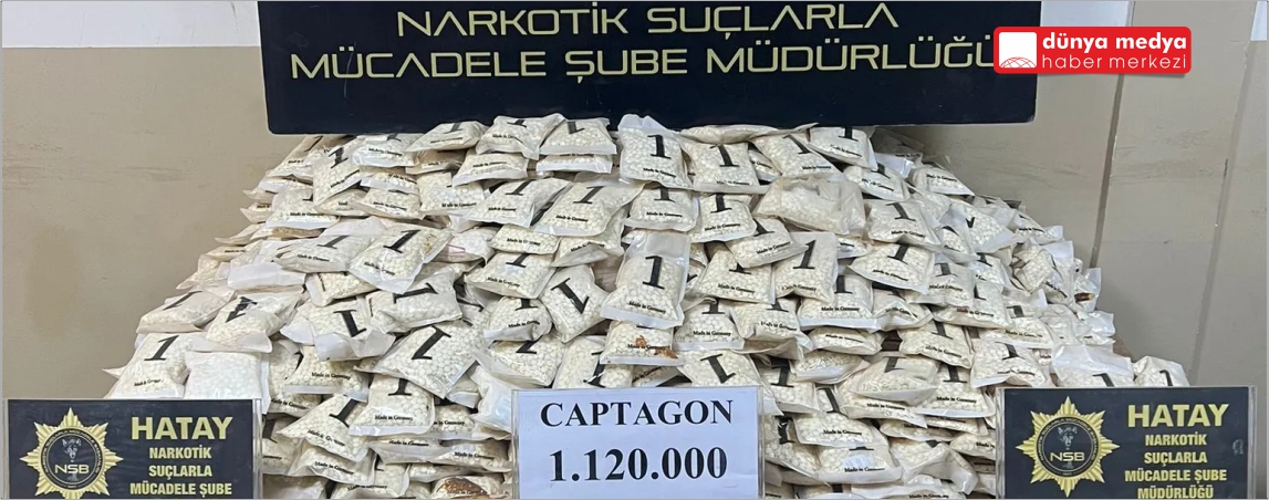 1.120.000 Captagon Hap Ele Geçirildi